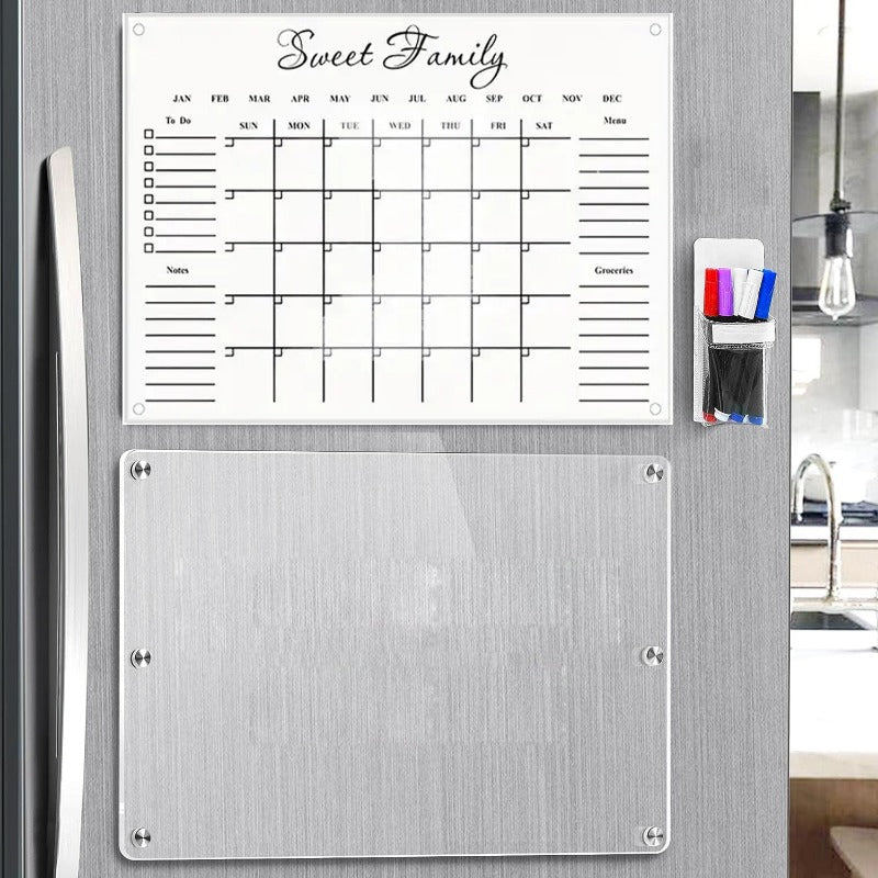 3D Weekly Plan Notepad With 1 Pen Acrylic Message Board