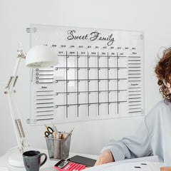 3D Weekly Plan Notepad With 1 Pen Acrylic Message Board