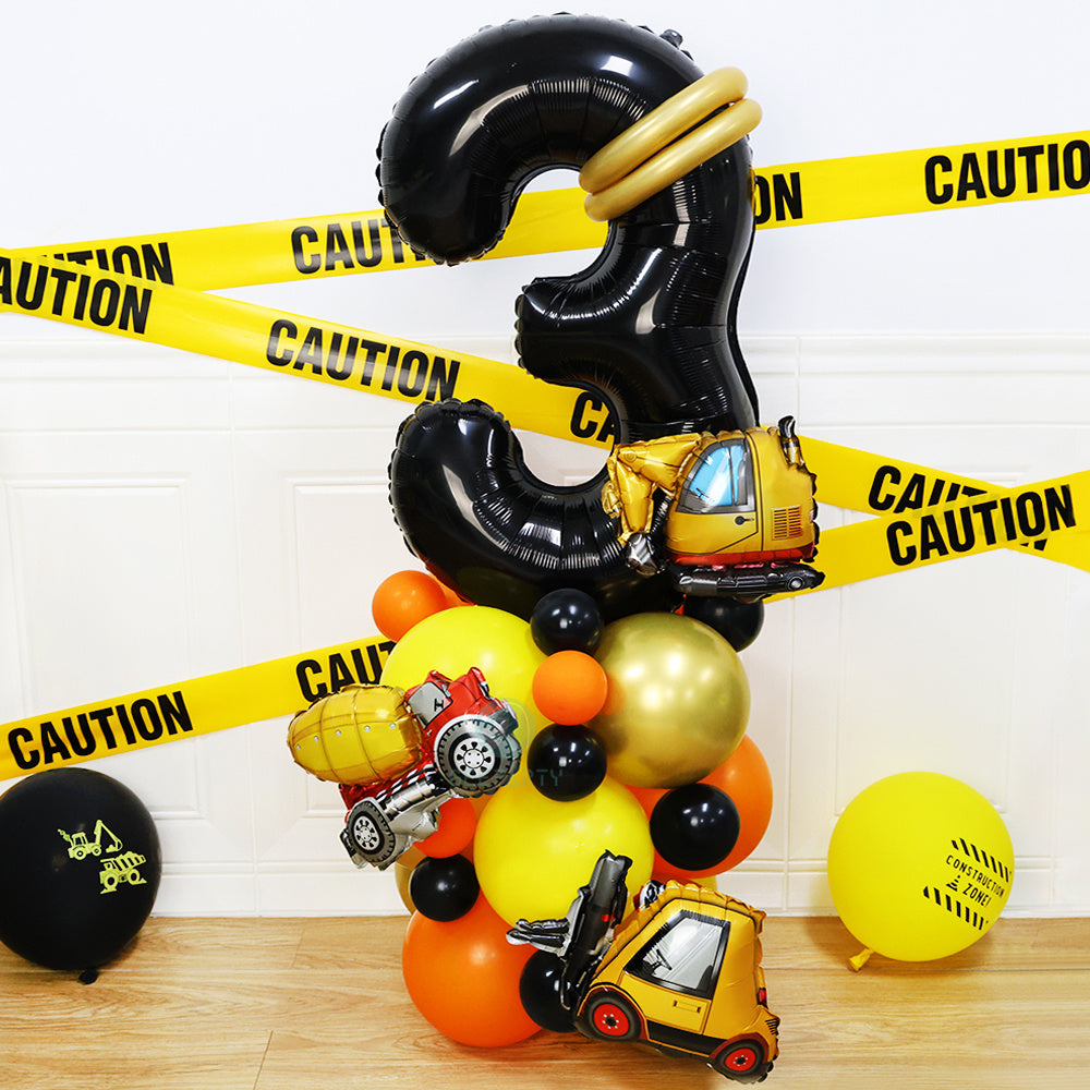 28pcs Construction Theme Number Truck Birthday Party Supplies