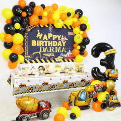 28pcs Construction Theme Number Truck Birthday Party Supplies