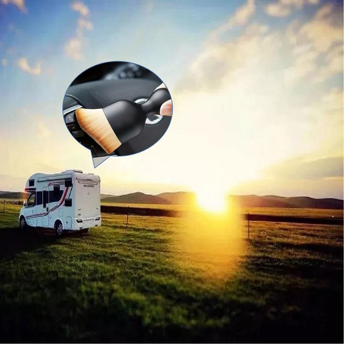 Soft Car Interior Dust Removal Brush - Easy Cleaning