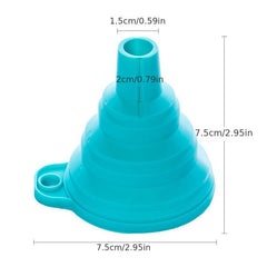 3pcs Flexible Silicone Funnel Liquid Jam Beans Car Burner Funnel