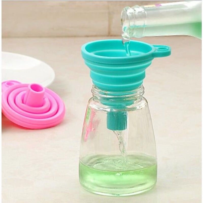 3pcs Flexible Silicone Funnel Liquid Jam Beans Car Burner Funnel