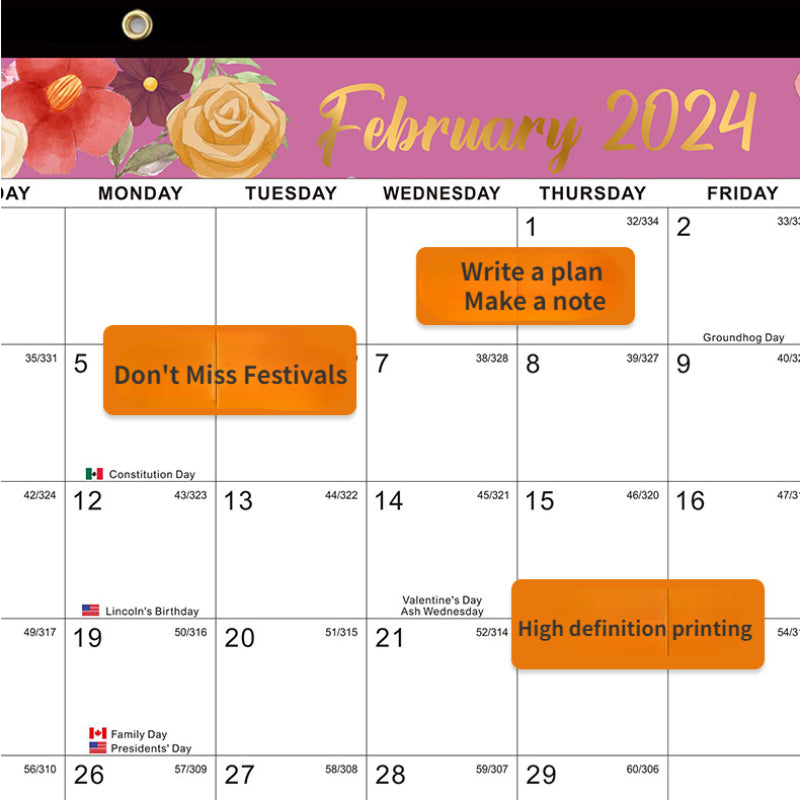 18-Month Wall & Desktop Minimalist Calendar Set