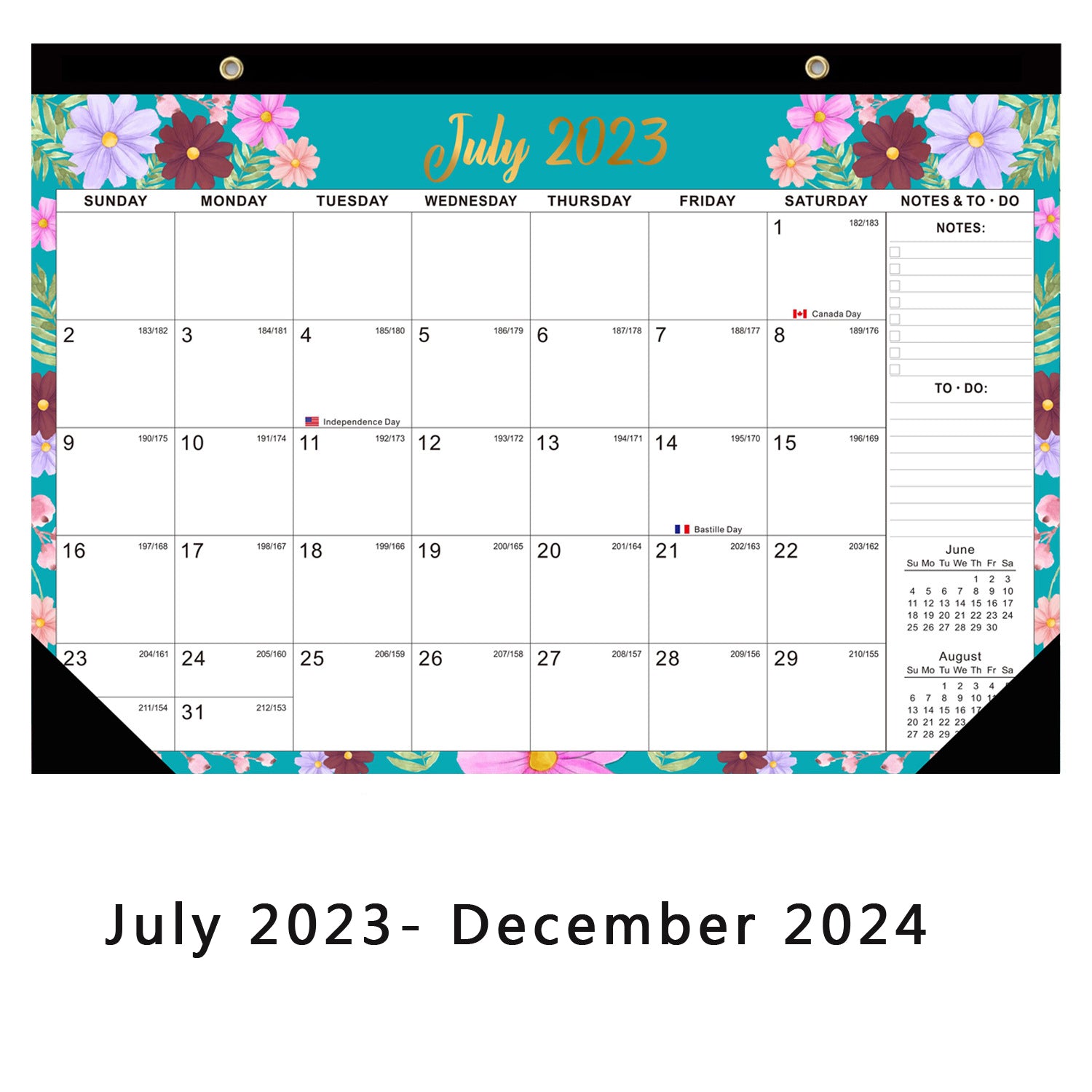 18-Month Wall & Desktop Minimalist Calendar Set