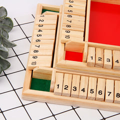 Wooden Number Dice 4 Sided Flip Drinking Game Props Desktop Game