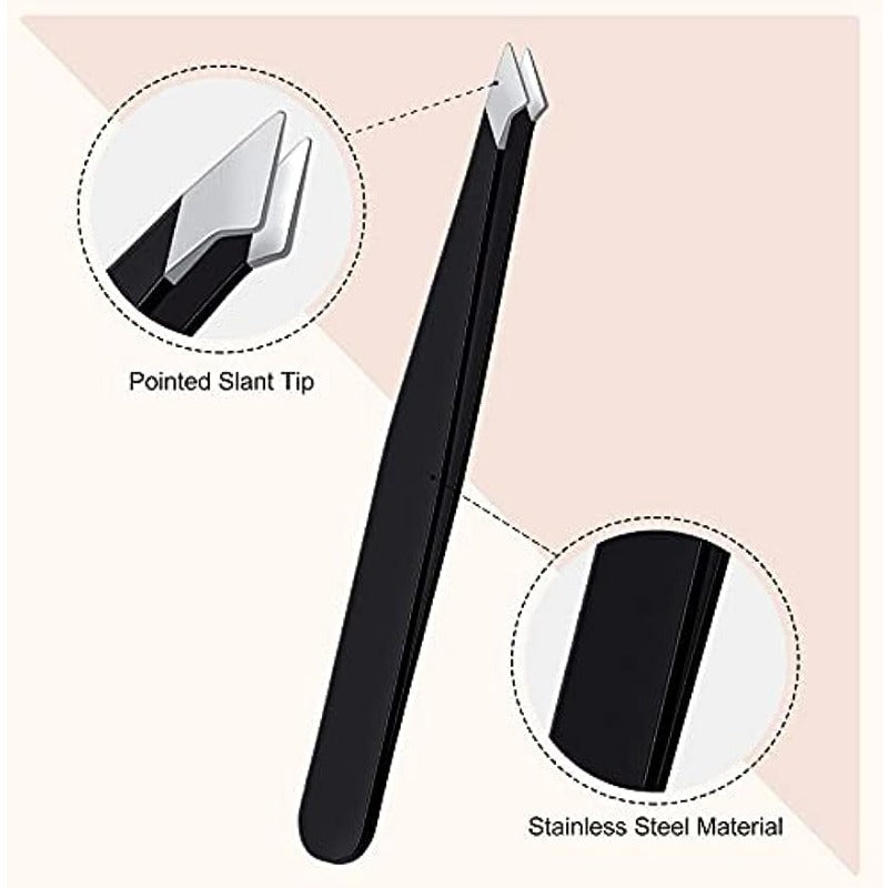 Stainless Steel Eyebrow Tweezers Face Hair Removal Clips
