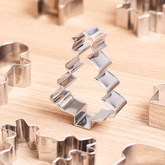 15pcs Christmas Cookie Cutters Stainless Steel Pastry Cutters Biscuit Molds