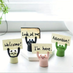 Japanese Cartoon Card Lifting Animal Sticky Note Clip