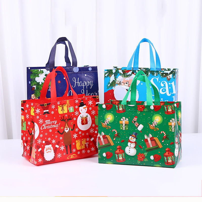 4pcs Large Christmas Tote Gift Bags 32 x 24 x 17cm With Handles