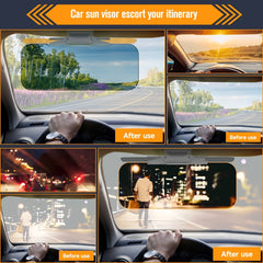 2 in 1 Car Sun Visor Night Anti Glare UV Blocking Sunscreen Non Glare Goggles