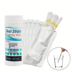 6-Way Spa Test Strips 50 ct - Chlorine Bromine PH Alkalinity Cyanuric Acid