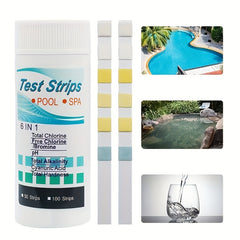 6-Way Spa Test Strips 50 ct - Chlorine Bromine PH Alkalinity Cyanuric Acid