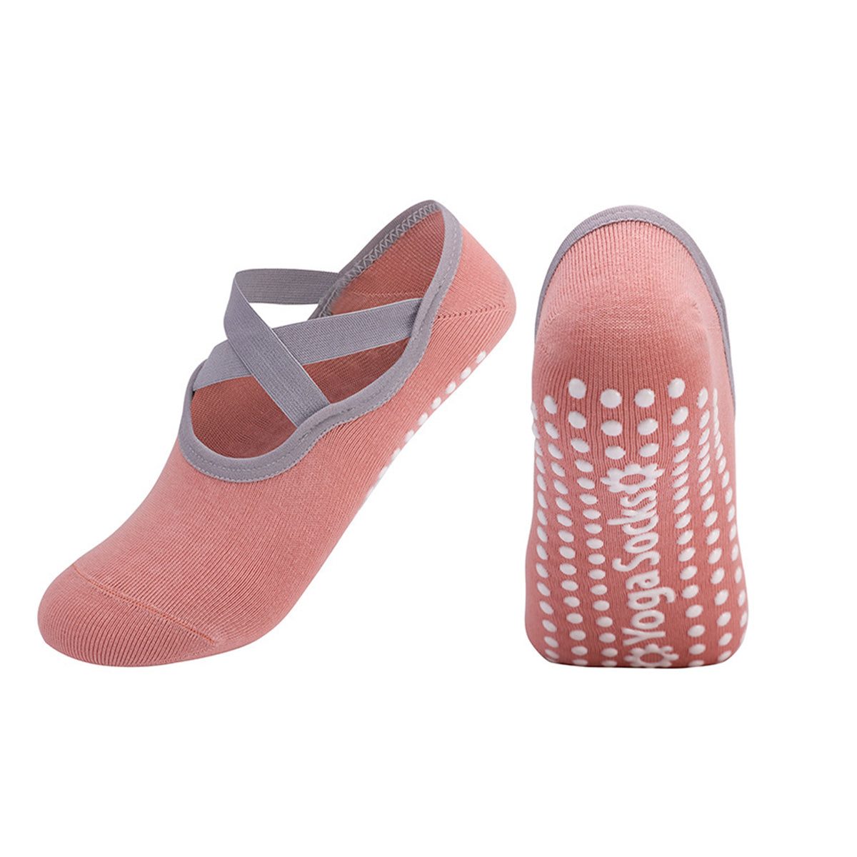 Women's Non Slip Cross Strap Yoga Socks