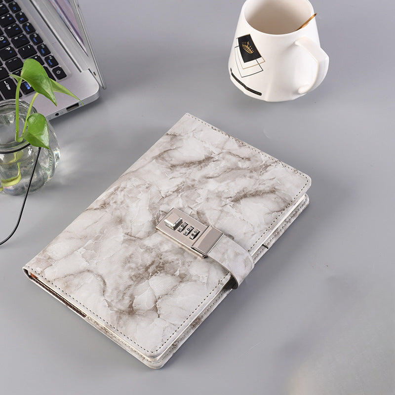 Vintage Password Book With Lock Notebook Student Diary