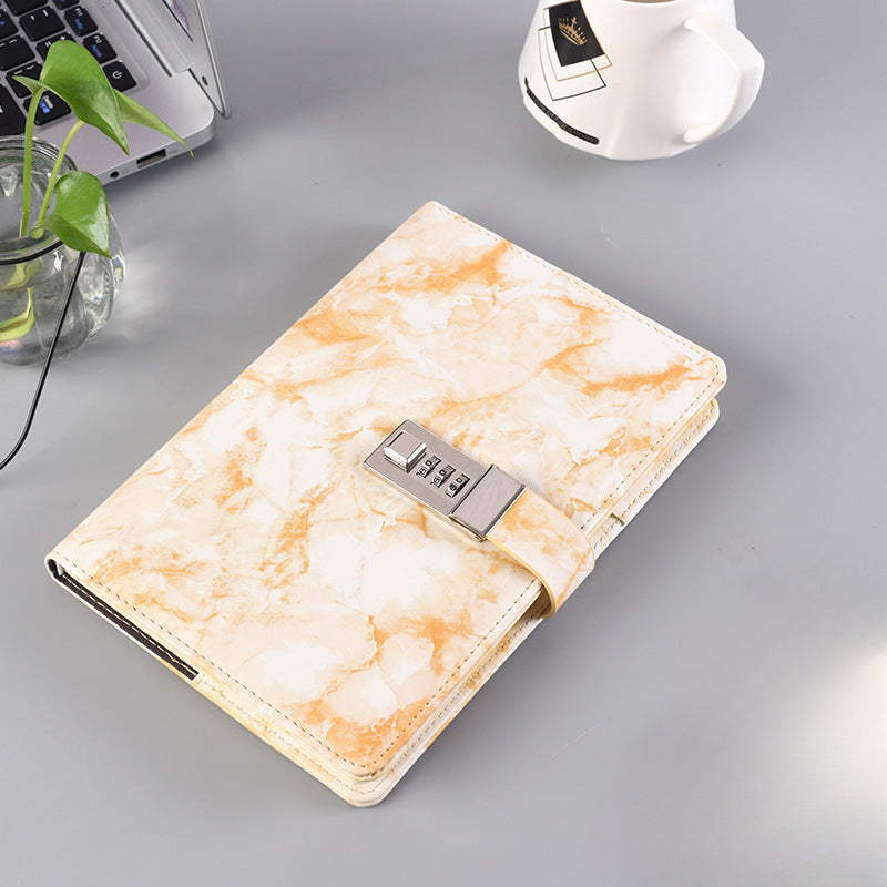 Vintage Password Book With Lock Notebook Student Diary