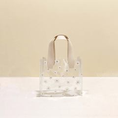 Daisy Transparent Tote Bag Plastic Jelly Bag Hand Gift PVC Toiletry Bag