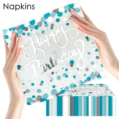 20pcs Polka Dot Birthday Napkins Holiday Party Supplies