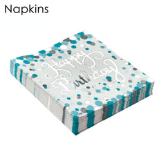 20pcs Polka Dot Birthday Napkins Holiday Party Supplies
