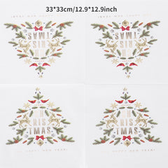 20pcs Christmas Printed Napkins for Holiday Decoration