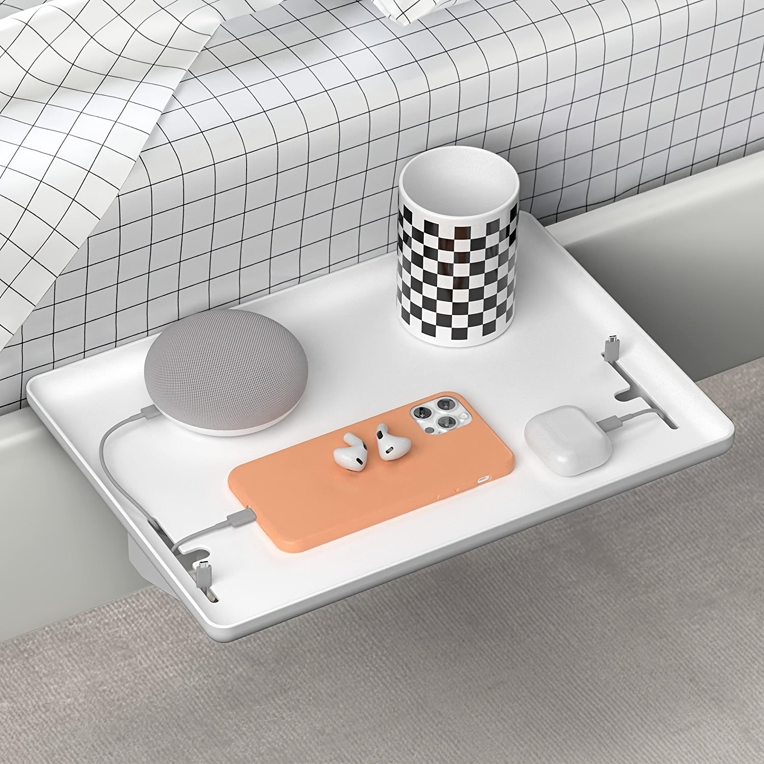 Removable Bedside Storage And Finishing Rack Bed Tail Storage Plate