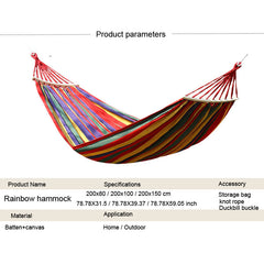 Canvas Hanging Hammock for Outdoor Camping and Garden Travel