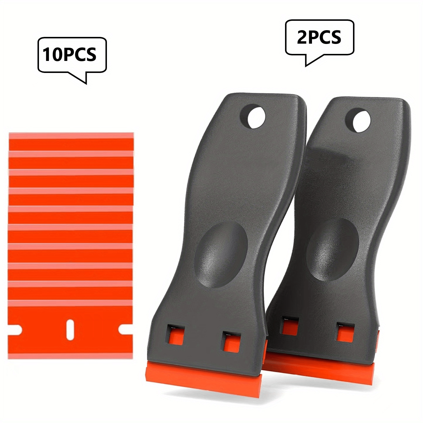 2pcs Plastic Razor Blades Scraper Tool - Remove Wall Paint Stickers Vinyl Adhesi