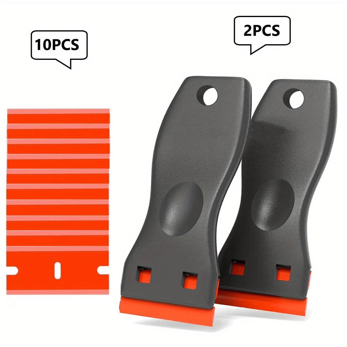 2pcs Plastic Razor Blades Scraper Tool - Remove Wall Paint Stickers Vinyl Adhesi