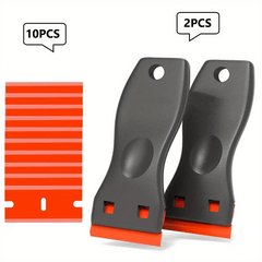 2pcs Plastic Razor Blades Scraper Tool - Remove Wall Paint Stickers Vinyl Adhesi