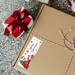 120pcs Christmas Rectangle Stickers Sealing Adhesive Labels