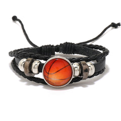 Sporty Style Football Beads Bracelet Wristband