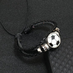 Sporty Style Football Beads Bracelet Wristband