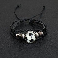 Sporty Style Football Beads Bracelet Wristband