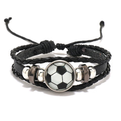 Sporty Style Football Beads Bracelet Wristband