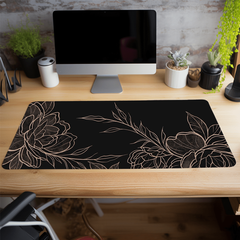 Reddish Mouse Pad Long Non slip Waterproof Office Table Mat