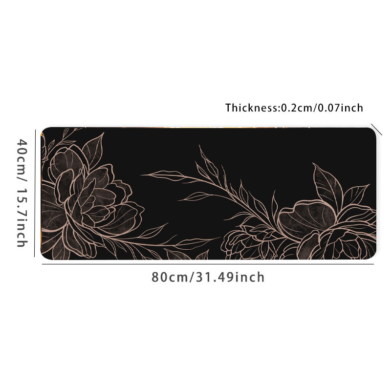 Reddish Mouse Pad Long Non slip Waterproof Office Table Mat