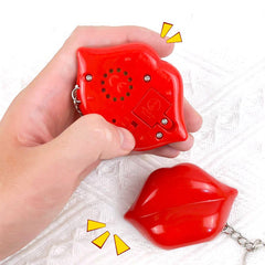 Kiss Voice Lip Keychain Pendant Induction Sound Prank Toy