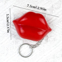 Kiss Voice Lip Keychain Pendant Induction Sound Prank Toy