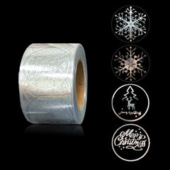 500pcs Christmas Party Snowflake Sealing Sticker Roll