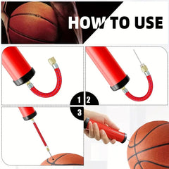 Portable Ball Pump Kit with Needles for Volleyball Football Basketball Balloon