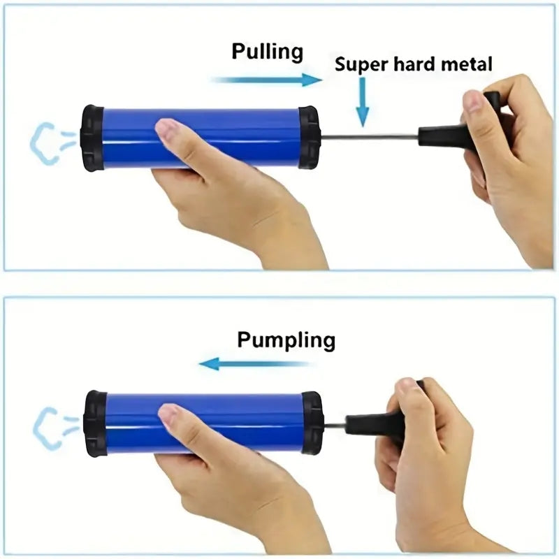 Portable Ball Pump Kit with Needles for Volleyball Football Basketball Balloon