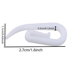 100pcs Plastic Curtain Hook Rail Track Glider Hook Drapery Hook