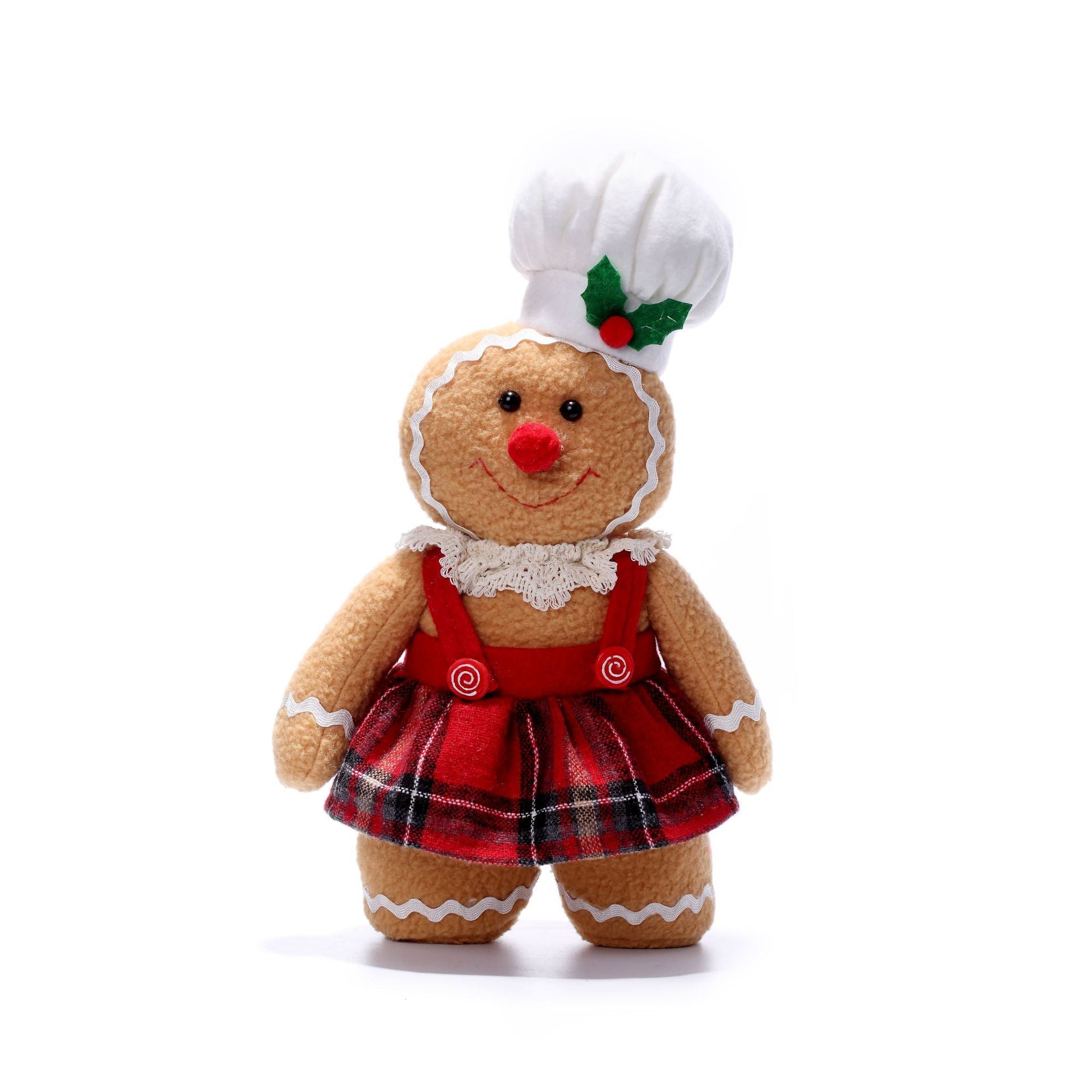 12in Christmas Gingerbread Man Plush Toy Stuffed Soft Gift