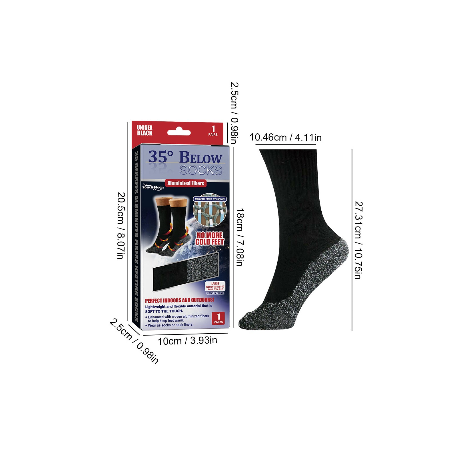 Fiber Heating Socks - Warm & Comfortable Cold Protection