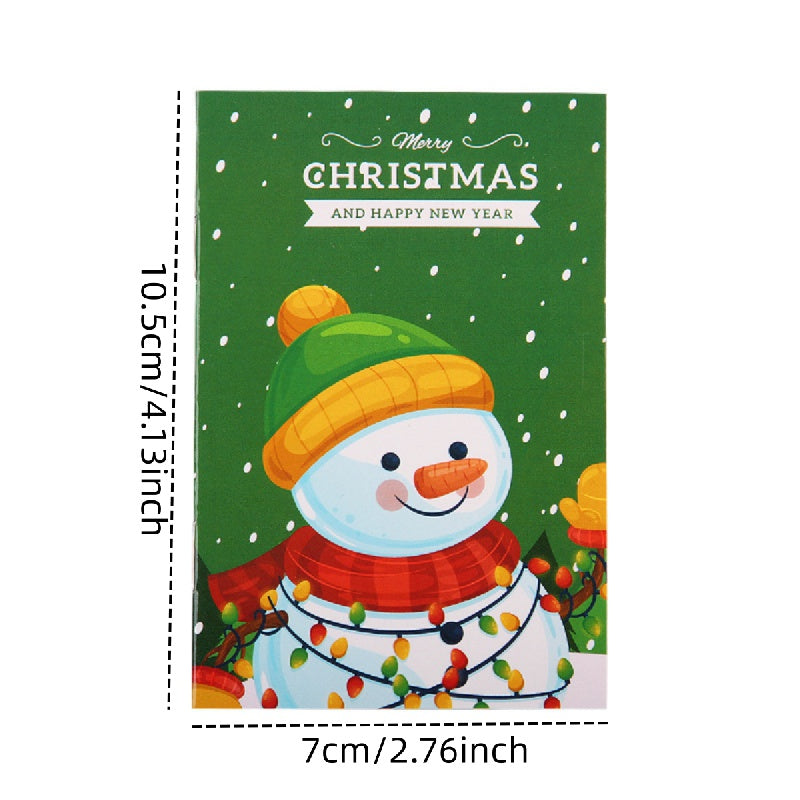 1pc 16 Sheet Pocket Notepad Cute Cartoon Design Small Christmas Gift