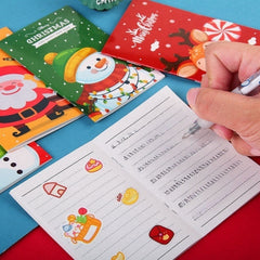 1pc 16 Sheet Pocket Notepad Cute Cartoon Design Small Christmas Gift