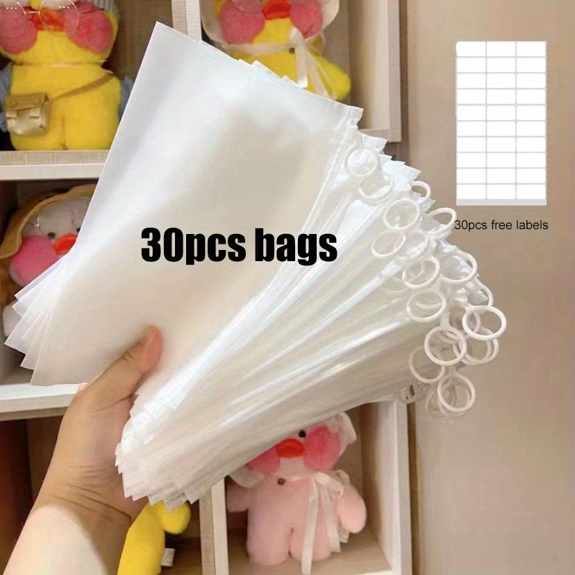 30pcs Storage Bags For Kids Toys Waterproof Transparent Portable