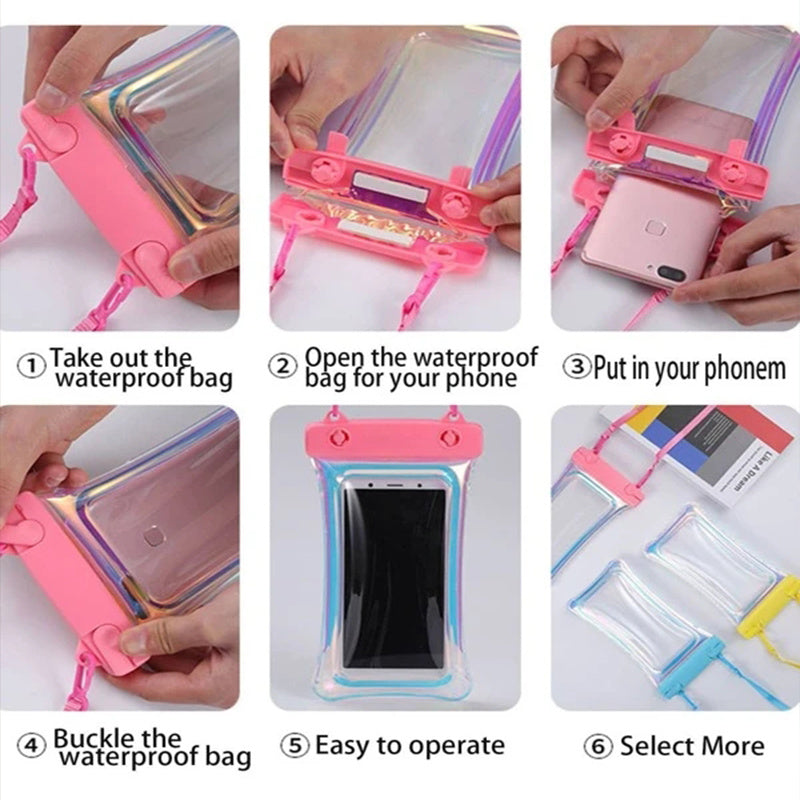 Floating Laser Phone Waterproof Bag - Touch Screen, Swimming, Rafting