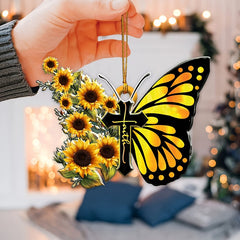 Butterfly Cross Keychain Pendant Bag Decoration Ornament Key Chain