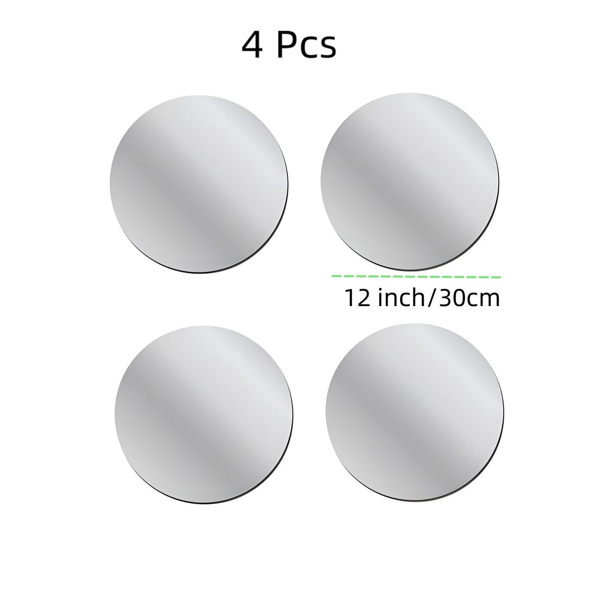6pcs 3D Acrylic Mirror Stickers Self Adhesive Circular Mirror Decor